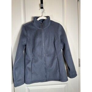32 Degree Brushed Faux Wool Zip Up Jacket Womens Size S Gray